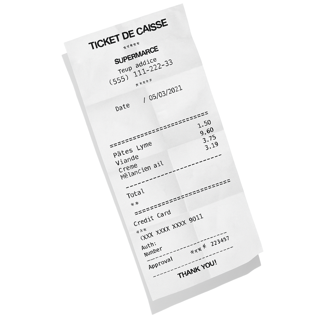 Ticket de caisse