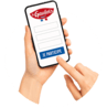 Inscrivez-vous sur ce site Un écran de téléphone avec un formulaire de participation