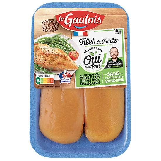 Visuel barquette de filet de poulet jaune OCB Le Gaulois
