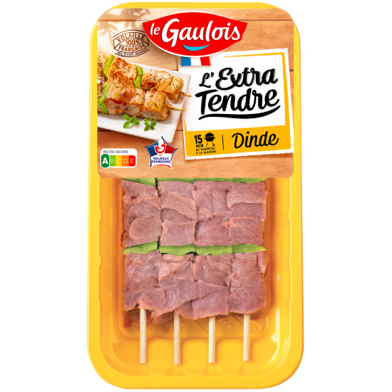 Visuel du packaging BROCHETTES DE DINDE EXTRA TENDRE X4 Le Gaulois
