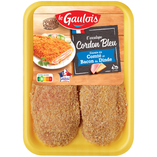 Visuel du packaging 2 ESCALOPES CORDON BLEU 240G SAT LG Le Gaulois
