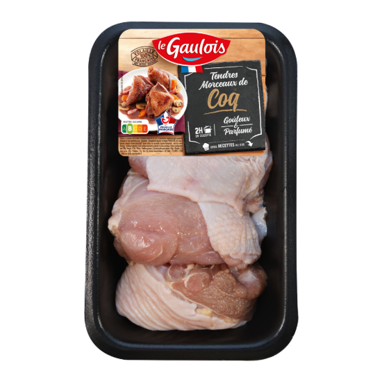 Visuel du pack tendres morceaux de coq 1,1kg Le Gaulois, élaborée avec de la volaille française