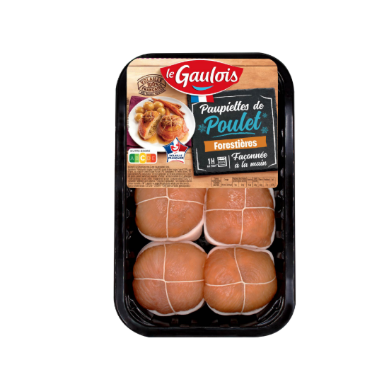 Visuel du pack paupiette de poulet forestière Le Gaulois, élaborée avec de la volaille française